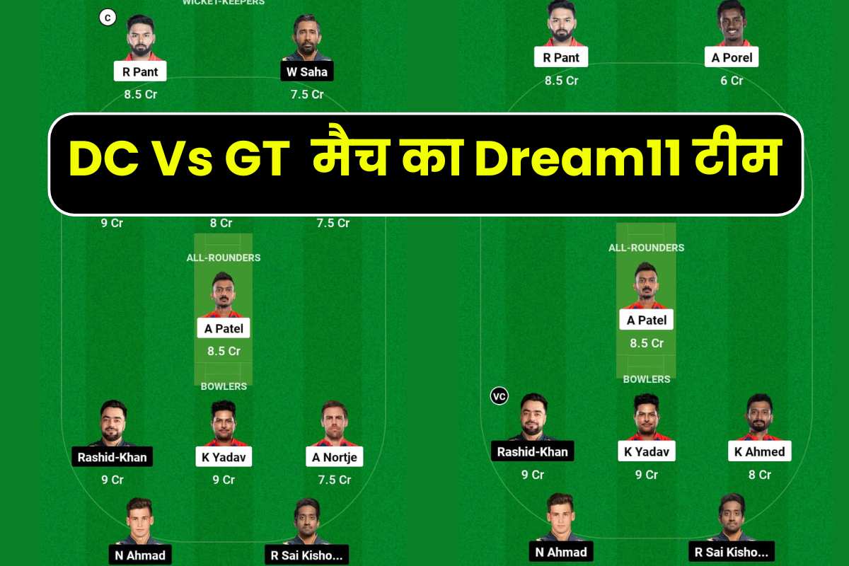 DC Vs GT Dream11 Prediction In Hindi