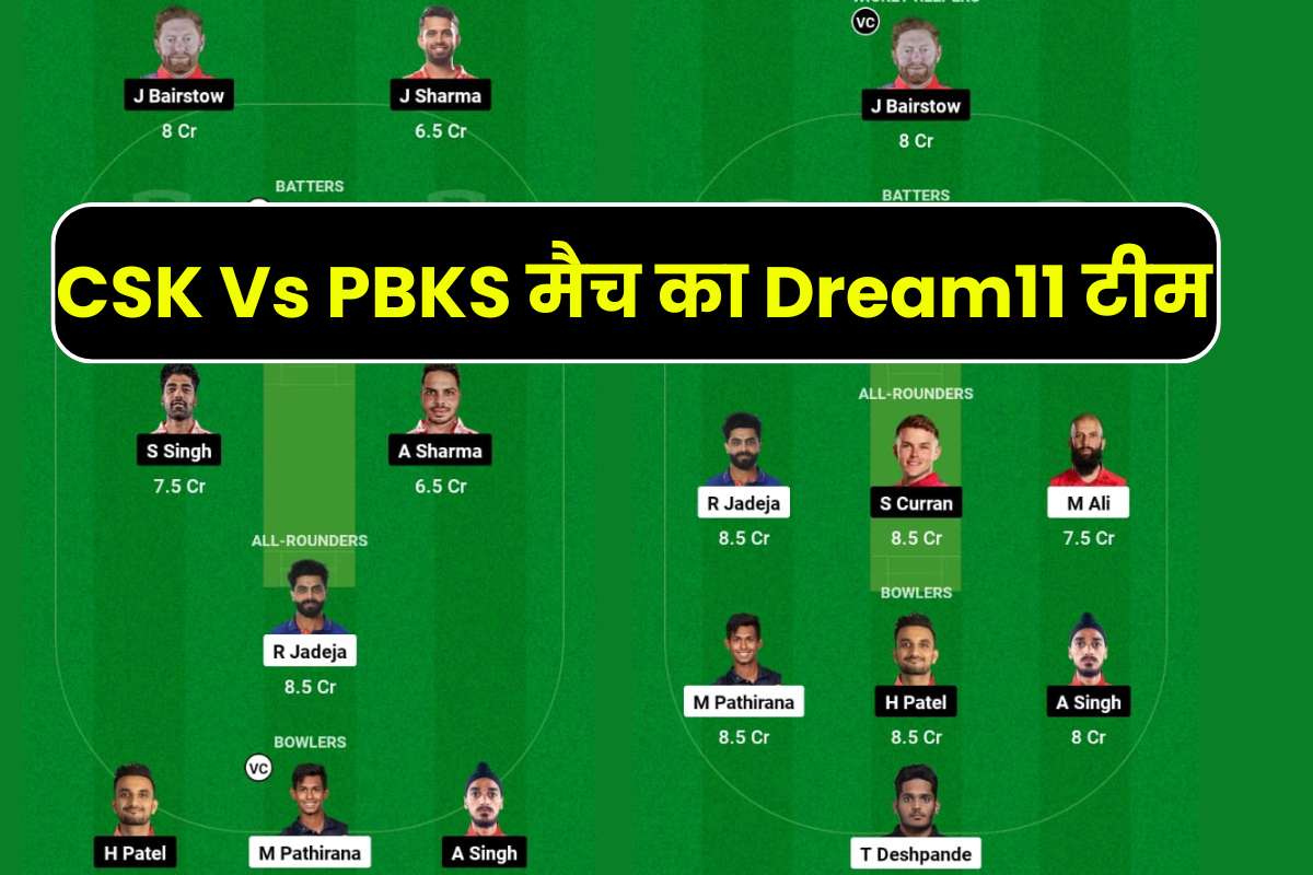 CSK Vs PBKS Dream11 Prediction In Hindi