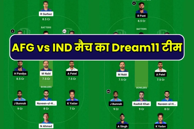 AFG vs IND Super 8 Dream11 Prediction